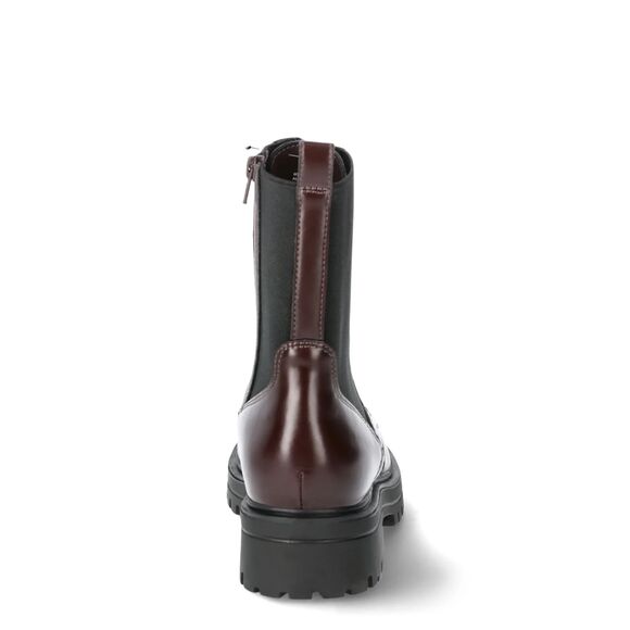 No Boundaries Women's Knit Combat Boots Zip Brown Black Size 8 New in Box - Picture 4 of 5